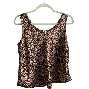 Late 90s/ y2k Leopard Print tank Top with a silky feel